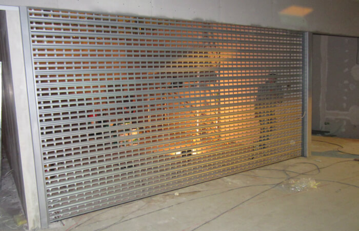 Roller safety grille of RIMI warehouse
