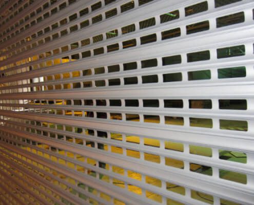 Roller safety grille of RIMI warehouse
