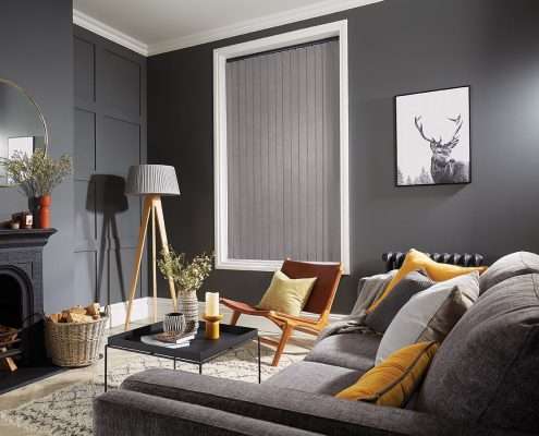 vertical blinds gray